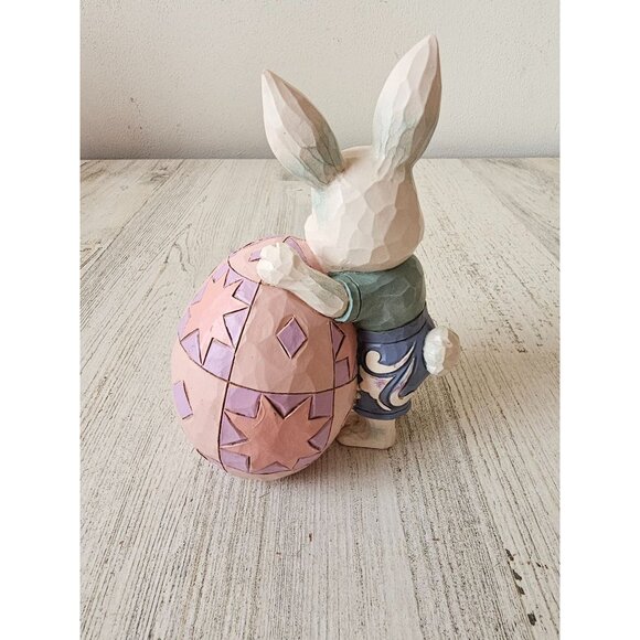 Jim shore Easter bunny egg statue spring rabbit 6008407 - Picture 3 of 7